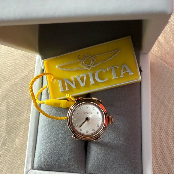 Invicta Rose Gold Watch Ring- Mini Angel - Picture 3 of 6
